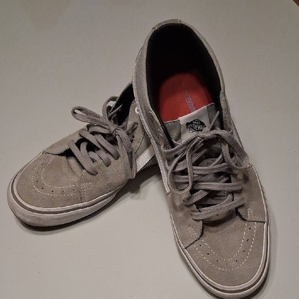 Vans Off The Wall Pro Classics Skateboard High Top Sneakers Gray & White